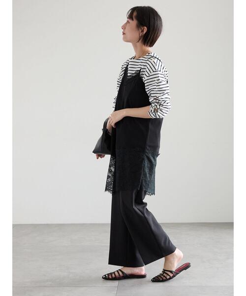 Te chichi(テチチ)の「ダブルクロスイージーワイドパンツ(その他パンツ・レディース・グレー/チャコールグレー/ブラック/ベージュ・S/M)」の20枚目の写真