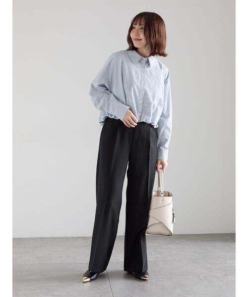 Te chichi(テチチ)の「ダブルクロスイージーワイドパンツ(その他パンツ・レディース・グレー/チャコールグレー/ブラック/ベージュ・S/M)」の22枚目の写真