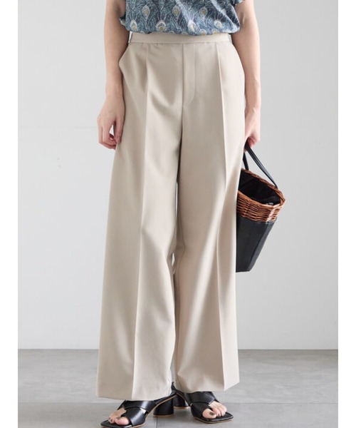 Te chichi(テチチ)の「ダブルクロスイージーワイドパンツ(その他パンツ・レディース・グレー/チャコールグレー/ブラック/ベージュ・S/M)」の4枚目の写真