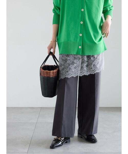 Te chichi(テチチ)の「ダブルクロスイージーワイドパンツ(その他パンツ・レディース・グレー/チャコールグレー/ブラック/ベージュ・S/M)」の1枚目の写真