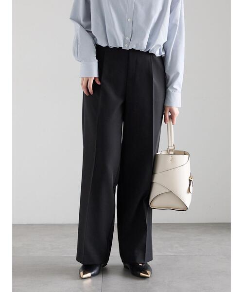 Te chichi(テチチ)の「ダブルクロスイージーワイドパンツ(その他パンツ・レディース・グレー/チャコールグレー/ブラック/ベージュ・S/M)」の6枚目の写真