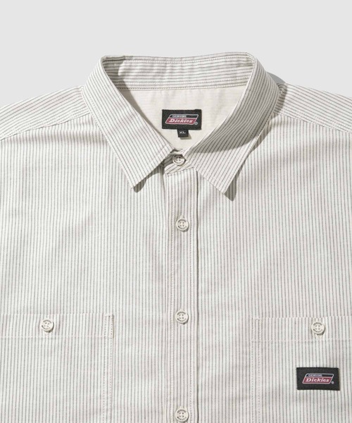 Dickies(ディッキーズ)の「【GENUINE Dickies/ ジェニュインデッキーズ】ワークストライプシャツ(シャツ/ブラウス・メンズ・ホワイト/ネイビー・M/L/XL)」の4枚目の写真