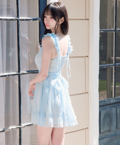 Saxe Flower Stroll ミニワンピース（ワンピース）｜OLIVE des OLIVE