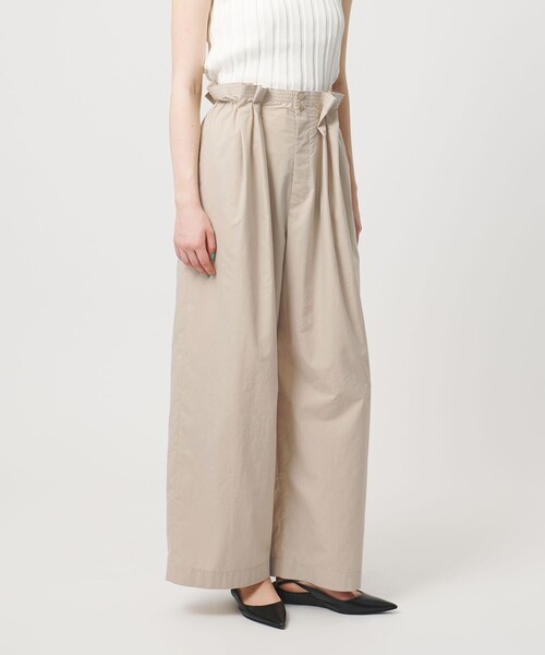 ASTRAET（アストラット）の「＜ASTRAET＞ウエストゴム ギャザーワイドパンツ（その他パンツ・レディース・ブラック/ベージュ・00/0/1）」の2枚目の写真