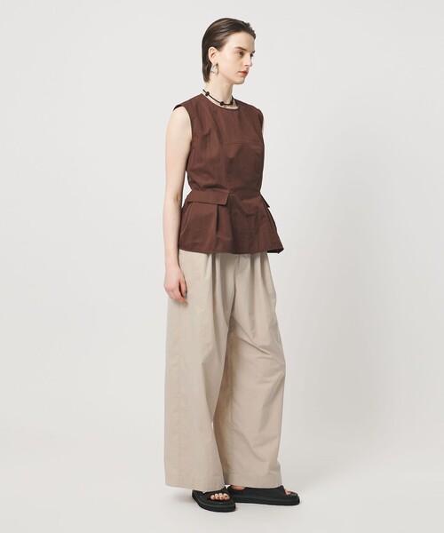 ASTRAET（アストラット）の「＜ASTRAET＞ウエストゴム ギャザーワイドパンツ（その他パンツ・レディース・ブラック/ベージュ・00/0/1）」の8枚目の写真