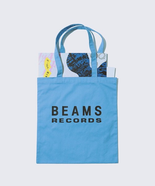 BEAMS RECORDS（ビームスレコーズ）の「BEAMS RECORDS / LOGO PRINT TOTE（トートバッグ・メンズ・レッド/サックスブルー/ブラック/グリーン・ONE SIZE）」の3枚目の写真