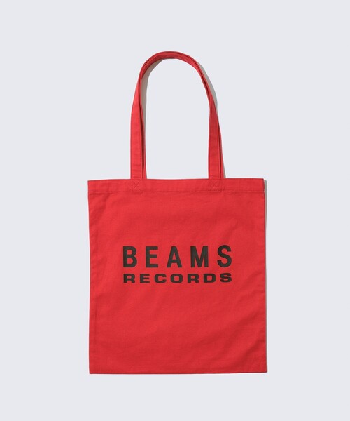 BEAMS RECORDS（ビームスレコーズ）の「BEAMS RECORDS / LOGO PRINT TOTE（トートバッグ・メンズ・レッド/サックスブルー/ブラック/グリーン・ONE SIZE）」の8枚目の写真