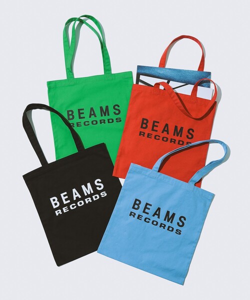 BEAMS RECORDS（ビームスレコーズ）の「BEAMS RECORDS / LOGO PRINT TOTE（トートバッグ・メンズ・レッド/サックスブルー/ブラック/グリーン・ONE SIZE）」の13枚目の写真