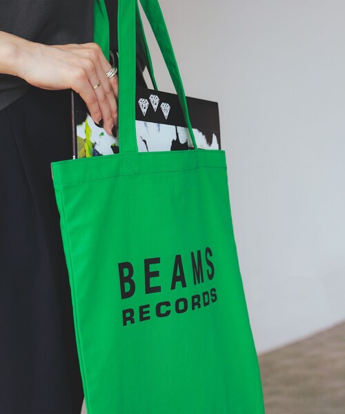 BEAMS RECORDS（ビームスレコーズ）の「BEAMS RECORDS / LOGO PRINT TOTE（トートバッグ・メンズ・レッド/サックスブルー/ブラック/グリーン・ONE SIZE）」の15枚目の写真