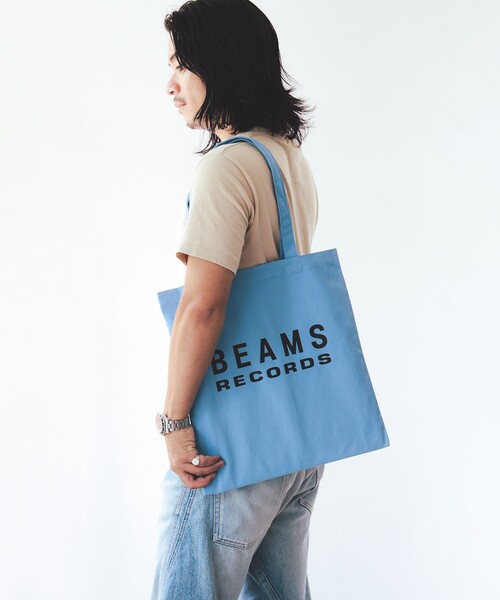 BEAMS RECORDS（ビームスレコーズ）の「BEAMS RECORDS / LOGO PRINT TOTE（トートバッグ・メンズ・レッド/サックスブルー/ブラック/グリーン・ONE SIZE）」の17枚目の写真