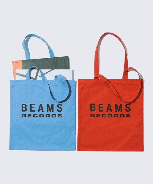 BEAMS RECORDS（ビームスレコーズ）の「BEAMS RECORDS / LOGO PRINT TOTE（トートバッグ・メンズ・レッド/サックスブルー/ブラック/グリーン・ONE SIZE）」の20枚目の写真