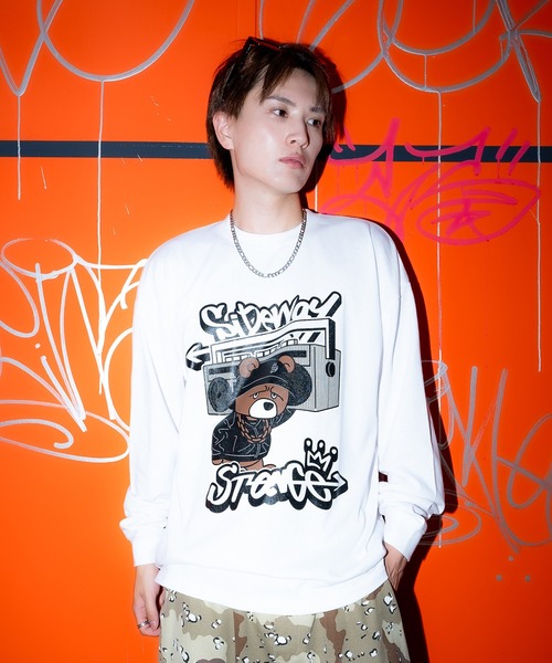 En serio TOKYO(エンソリオトーキョー)の「【SIDEWAYSTANCE】オーディオダウナーベア長袖Tシャツ 70538(Tシャツ/カットソー・メンズ・ホワイト/ブラック・SMALL/MEDIUM/LARGE/X-LARGE)」の18枚目の写真