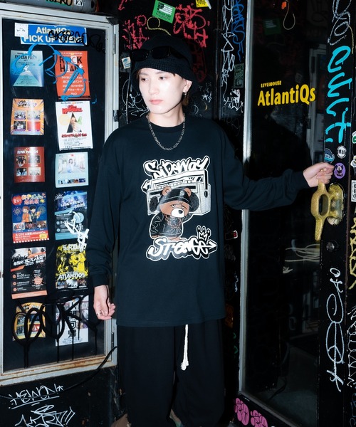En serio TOKYO(エンソリオトーキョー)の「【SIDEWAYSTANCE】オーディオダウナーベア長袖Tシャツ 70538(Tシャツ/カットソー・メンズ・ホワイト/ブラック・SMALL/MEDIUM/LARGE/X-LARGE)」の11枚目の写真