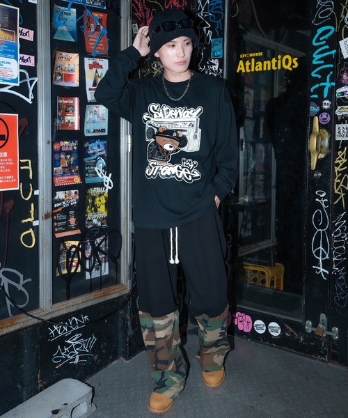 En serio TOKYO(エンソリオトーキョー)の「【SIDEWAYSTANCE】オーディオダウナーベア長袖Tシャツ 70538(Tシャツ/カットソー・メンズ・ホワイト/ブラック・SMALL/MEDIUM/LARGE/X-LARGE)」の7枚目の写真