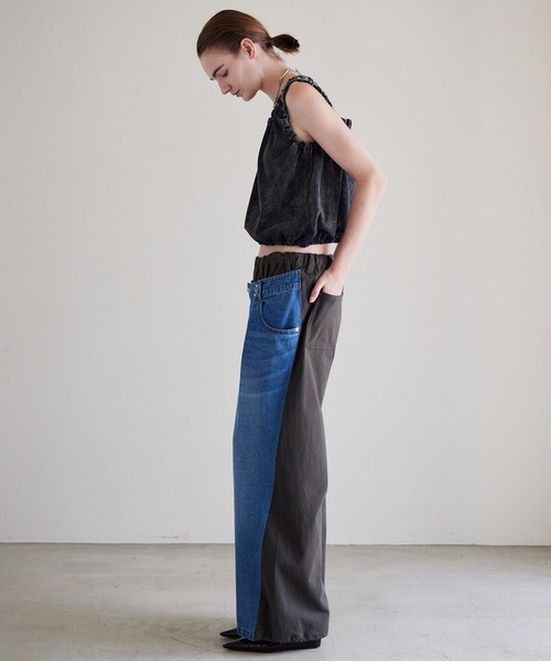 MAISON SPECIAL(メゾンスペシャル)の「2WAY French Terry Gathered Top/2WAY裏毛ギャザートップス(タンクトップ・レディース・グレー/ミント/ブラック・FREE)」の12枚目の写真
