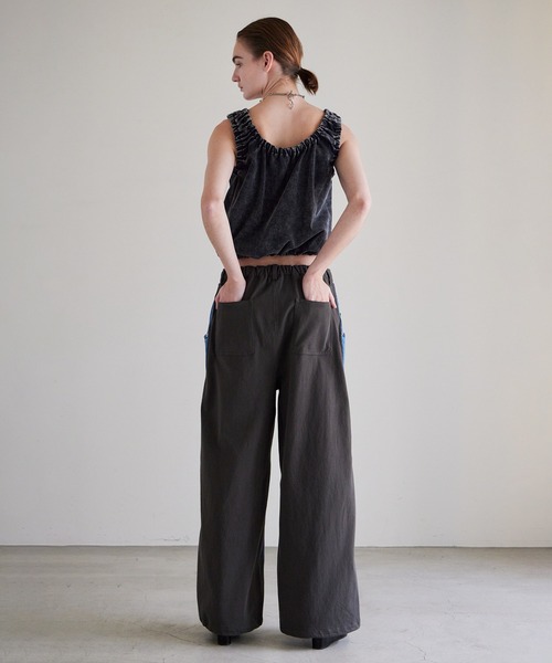 MAISON SPECIAL(メゾンスペシャル)の「2WAY French Terry Gathered Top/2WAY裏毛ギャザートップス(タンクトップ・レディース・グレー/ミント/ブラック・FREE)」の13枚目の写真