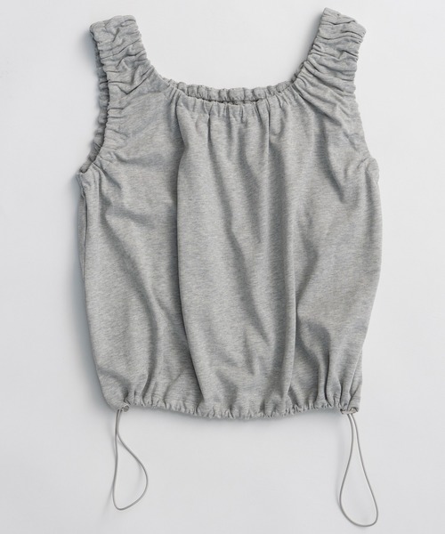 MAISON SPECIAL(メゾンスペシャル)の「2WAY French Terry Gathered Top/2WAY裏毛ギャザートップス(タンクトップ・レディース・グレー/ミント/ブラック・FREE)」の15枚目の写真