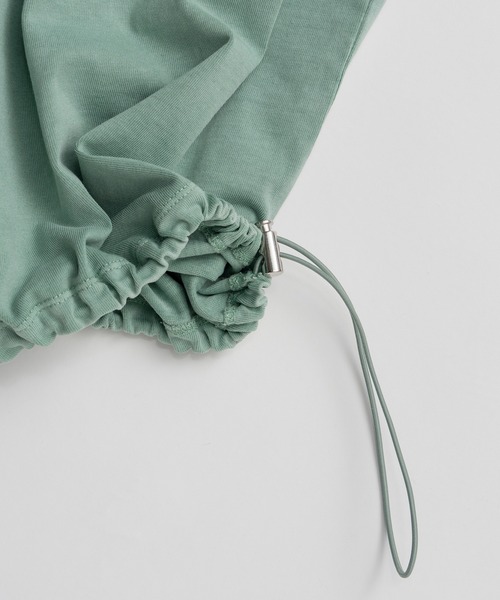 MAISON SPECIAL(メゾンスペシャル)の「2WAY French Terry Gathered Top/2WAY裏毛ギャザートップス(タンクトップ・レディース・グレー/ミント/ブラック・FREE)」の18枚目の写真