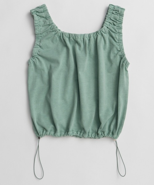 MAISON SPECIAL(メゾンスペシャル)の「2WAY French Terry Gathered Top/2WAY裏毛ギャザートップス(タンクトップ・レディース・グレー/ミント/ブラック・FREE)」の19枚目の写真