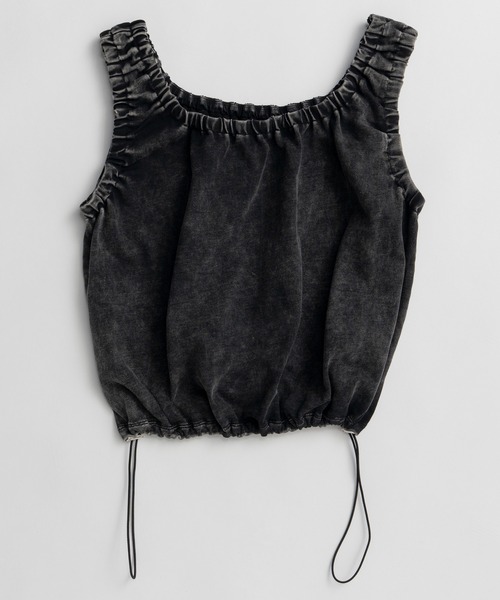 MAISON SPECIAL(メゾンスペシャル)の「2WAY French Terry Gathered Top/2WAY裏毛ギャザートップス(タンクトップ・レディース・グレー/ミント/ブラック・FREE)」の14枚目の写真