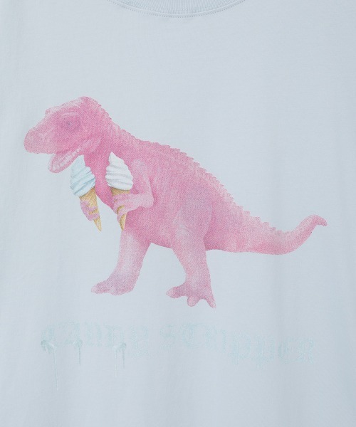 Candy Stripper（キャンディストリッパー）の「DINOSAUR ICE CREAM BIG Tシャツ（Tシャツ/カットソー・レディース・ピンク/ライトブルー/ブラック/オフホワイト・FREE）」の9枚目の写真