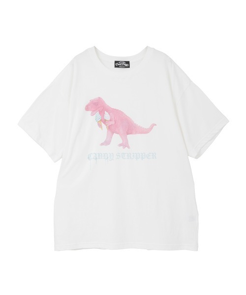 Candy Stripper（キャンディストリッパー）の「DINOSAUR ICE CREAM BIG Tシャツ（Tシャツ/カットソー・レディース・ピンク/ライトブルー/ブラック/オフホワイト・FREE）」の12枚目の写真