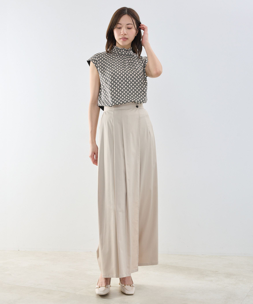 NARACAMICIE(ナラカミーチェ)の「【NARACAMICIE】モロッカンプリントコンビハイネックトップス(Tシャツ/カットソー・レディース・ライトブラウン/ブラウン/ブラック・M)」の17枚目の写真