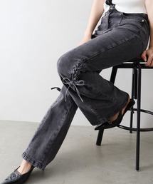 SpRay（スプレイ）の「レースアップストレッチデニムフレアパンツ（デニムパンツ）」