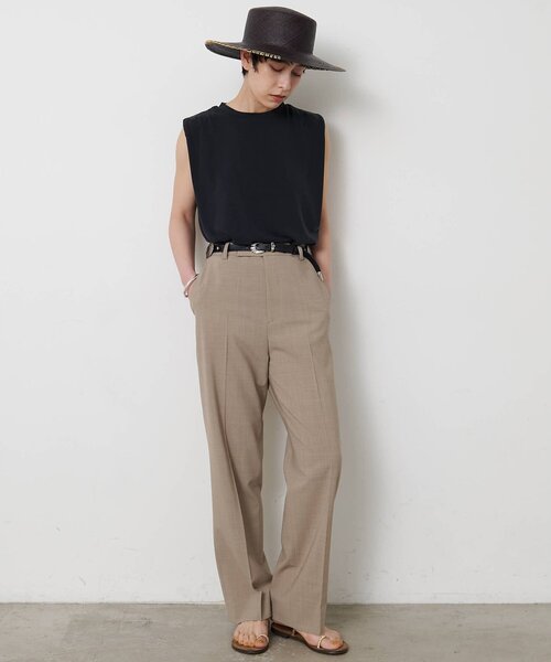 Whim Gazette(ウィムガゼット)の「フィブリルショルダータックプルオーバー/セットアップ可(Tシャツ/カットソー・レディース・グレイッシュベージュ/ブラック/チャコールグレー・FREE)」の22枚目の写真