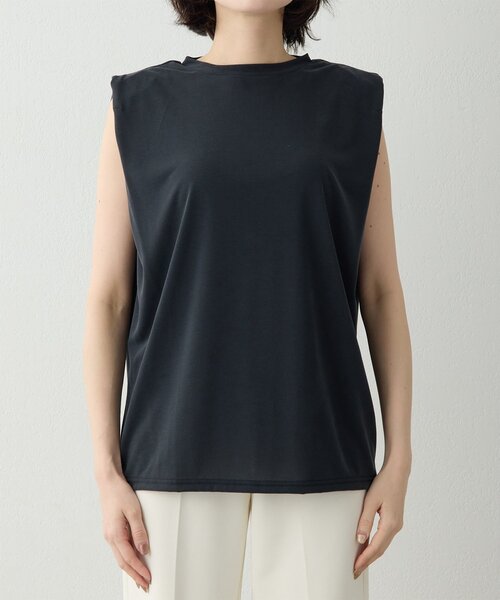 Whim Gazette(ウィムガゼット)の「フィブリルショルダータックプルオーバー(Tシャツ/カットソー・レディース・グレイッシュベージュ/ブラック/チャコールグレー・FREE)」の14枚目の写真