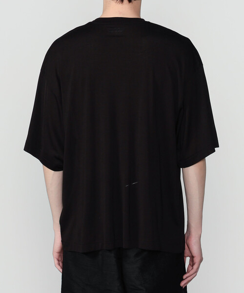 Kaptain Sunshine(キャプテン サンシャイン)の「KAPTAIN SUNSHINE | シルク ハーフスリーブTシャツ MEN(Tシャツ/カットソー・メンズ・ブラック/ネイビー・3/4)」の3枚目の写真