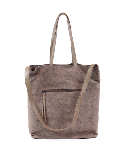 Un coeur(アンクール)の「【Un coeur/アンクール】SUEDE DRAPE 2WAY TOTE / スエード ドレープ 2ウェイショルダー kareem / K906021(ショルダーバッグ・レディース・グレー/キャメル・FREE)」の8枚目の写真