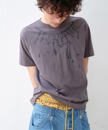 THEVINYLHOUSE（ザバイニルハウス）の「NECKLACE VINTAGE SLUB TEE CHARCOAL（Tシャツ/カットソー）」