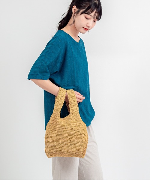 The Bagmati(ザバグマティ)の「【The Bagmati/ザバグマティ】ミニ ニットトートバッグ(トートバッグ・レディース・ブラック×ゴールド/ナチュラル・FREE)」の10枚目の写真