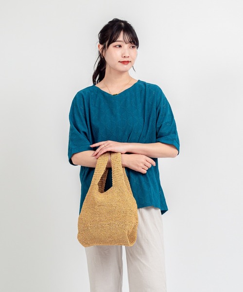 The Bagmati(ザバグマティ)の「【The Bagmati/ザバグマティ】ミニ ニットトートバッグ(トートバッグ・レディース・ブラック×ゴールド/ナチュラル・FREE)」の11枚目の写真