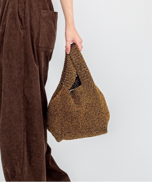 The Bagmati(ザバグマティ)の「【The Bagmati/ザバグマティ】ミニ ニットトートバッグ(トートバッグ・レディース・ブラック×ゴールド/ナチュラル・FREE)」の17枚目の写真