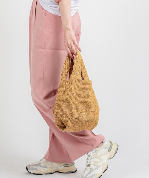 The Bagmati(ザバグマティ)の「【The Bagmati/ザバグマティ】ミニ ニットトートバッグ(トートバッグ・レディース・ブラック×ゴールド/ナチュラル・FREE)」の7枚目の写真