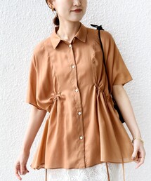 SHIPS | 【WEB限定】〈手洗い可能〉ウエスト ドロスト シアー ブラウス(シャツ/ブラウス)