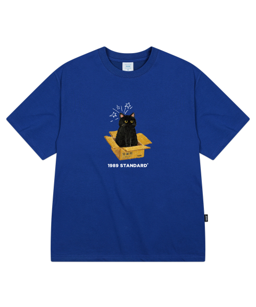 1989STANDARD（1989スタンダード）の「[ヤンステルX1989] CAT IN BOX クールコットンオーバーサイズ半袖 (SISSTD-0212)（Tシャツ/カットソー・メンズ・ホワイト/ライトグレー/ブラック/ネイビー/ブルー/アイボリー・X-LARGE/MEDIUM/LARGE）」の11枚目の写真