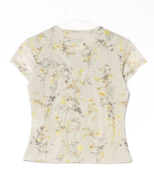 ALLSAINTS(オールセインツ)の「ELLIE MESH FLORAL PRINT SLIM T-SHIRT | ELLIE メッシュ フローラル プリント スリム Tシャツ(Tシャツ/カットソー・レディース・グリーン系その他・10/8/6/4)」の2枚目の写真