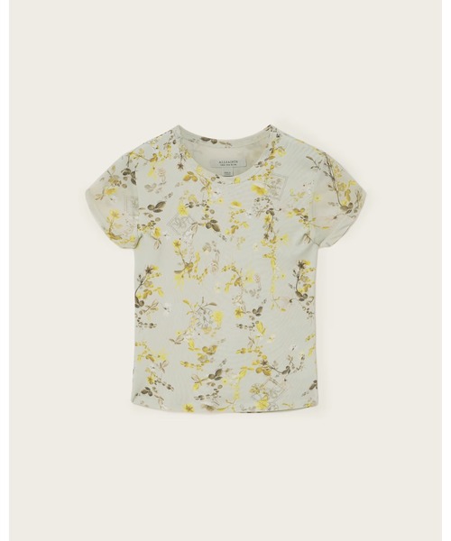 ALLSAINTS(オールセインツ)の「ELLIE MESH FLORAL PRINT SLIM T-SHIRT | ELLIE メッシュ フローラル プリント スリム Tシャツ(Tシャツ/カットソー・レディース・グリーン系その他・10/8/6/4)」の3枚目の写真