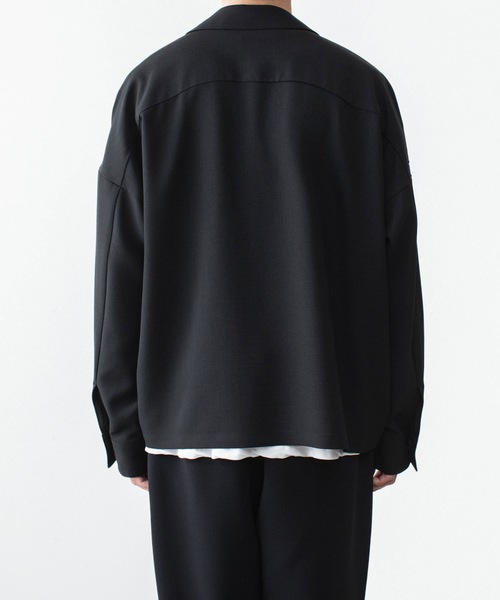 ATTACHMENT(アタッチメント)の「【 LIMITED 】ポリエステル ライト トロピカル オーバーサイズ シャツブルゾン / PE LIGHT TROPICAL OVERSIZED SHIRT BLOUSON(ブルゾン・メンズ・グレー/ライトブルー/ブラック・4/3/2/1)」の10枚目の写真