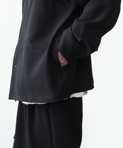 ATTACHMENT(アタッチメント)の「【 LIMITED 】ポリエステル ライト トロピカル オーバーサイズ シャツブルゾン / PE LIGHT TROPICAL OVERSIZED SHIRT BLOUSON(ブルゾン・メンズ・グレー/ライトブルー/ブラック・4/3/2/1)」の13枚目の写真
