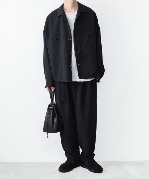 ATTACHMENT(アタッチメント)の「【 LIMITED 】ポリエステル ライト トロピカル オーバーサイズ シャツブルゾン / PE LIGHT TROPICAL OVERSIZED SHIRT BLOUSON(ブルゾン・メンズ・グレー/ライトブルー/ブラック・4/3/2/1)」の15枚目の写真
