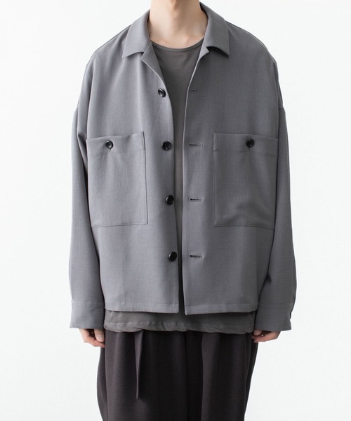ATTACHMENT(アタッチメント)の「【 LIMITED 】ポリエステル ライト トロピカル オーバーサイズ シャツブルゾン / PE LIGHT TROPICAL OVERSIZED SHIRT BLOUSON(ブルゾン・メンズ・グレー/ライトブルー/ブラック・4/3/2/1)」の16枚目の写真