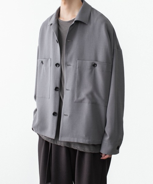 ATTACHMENT(アタッチメント)の「【 LIMITED 】ポリエステル ライト トロピカル オーバーサイズ シャツブルゾン / PE LIGHT TROPICAL OVERSIZED SHIRT BLOUSON(ブルゾン・メンズ・グレー/ライトブルー/ブラック・4/3/2/1)」の18枚目の写真