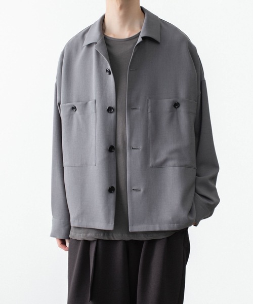 ATTACHMENT(アタッチメント)の「【 LIMITED 】ポリエステル ライト トロピカル オーバーサイズ シャツブルゾン / PE LIGHT TROPICAL OVERSIZED SHIRT BLOUSON(ブルゾン・メンズ・グレー/ライトブルー/ブラック・4/3/2/1)」の17枚目の写真