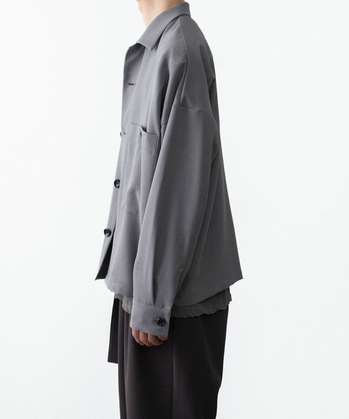 ATTACHMENT(アタッチメント)の「【 LIMITED 】ポリエステル ライト トロピカル オーバーサイズ シャツブルゾン / PE LIGHT TROPICAL OVERSIZED SHIRT BLOUSON(ブルゾン・メンズ・グレー/ライトブルー/ブラック・4/3/2/1)」の19枚目の写真