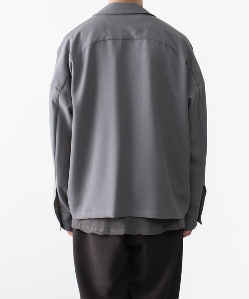 ATTACHMENT(アタッチメント)の「【 LIMITED 】ポリエステル ライト トロピカル オーバーサイズ シャツブルゾン / PE LIGHT TROPICAL OVERSIZED SHIRT BLOUSON(ブルゾン・メンズ・グレー/ライトブルー/ブラック・4/3/2/1)」の20枚目の写真