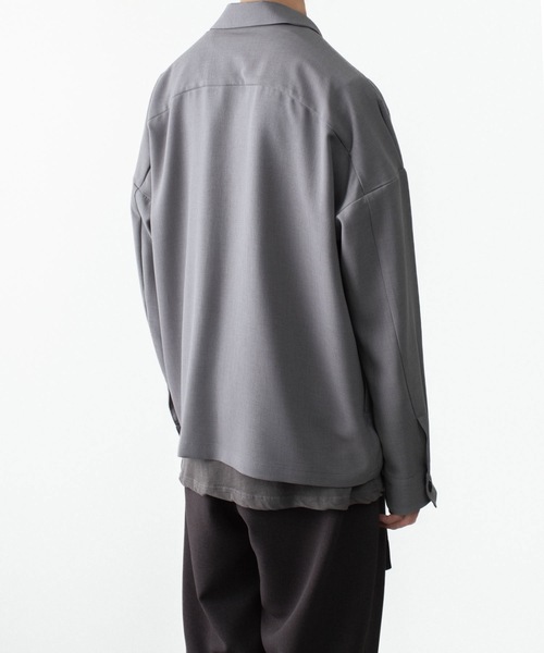 ATTACHMENT(アタッチメント)の「【 LIMITED 】ポリエステル ライト トロピカル オーバーサイズ シャツブルゾン / PE LIGHT TROPICAL OVERSIZED SHIRT BLOUSON(ブルゾン・メンズ・グレー/ライトブルー/ブラック・4/3/2/1)」の21枚目の写真